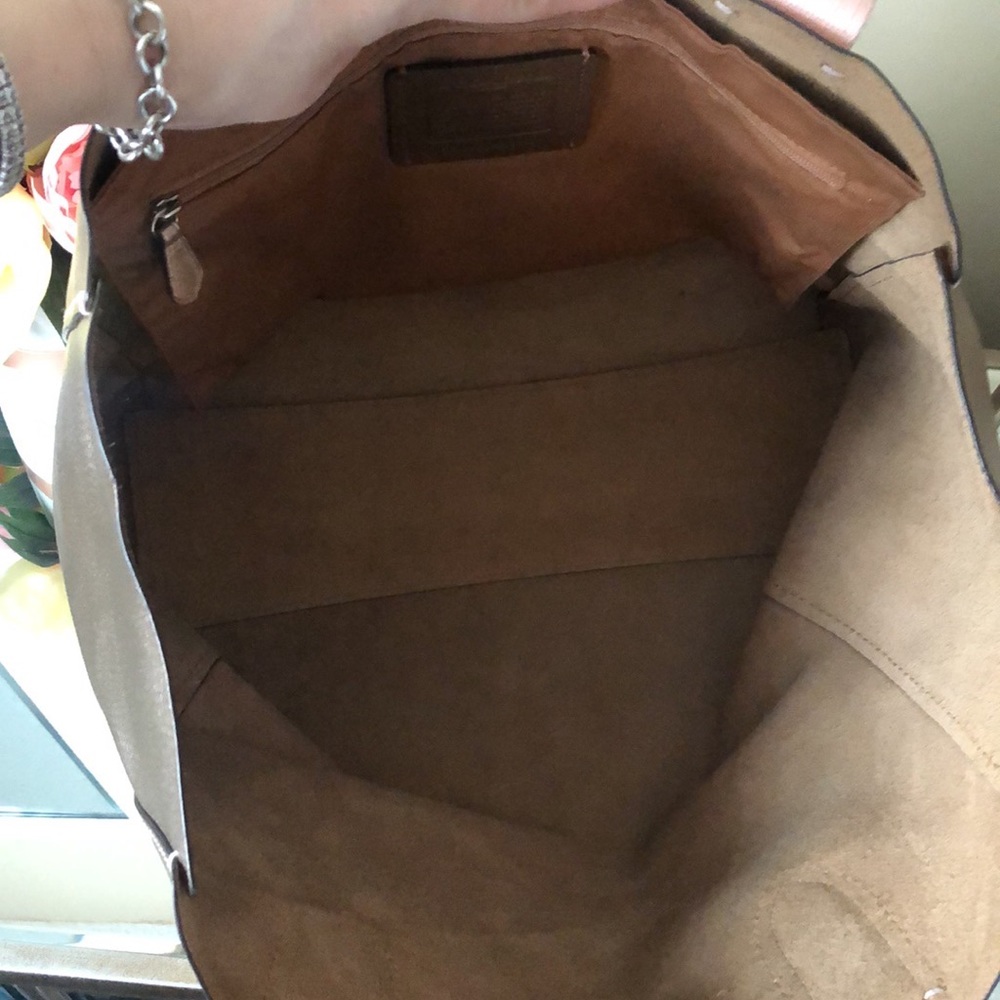 COACH Gold Saddle Large Derby Bag - Picture 7 of 13